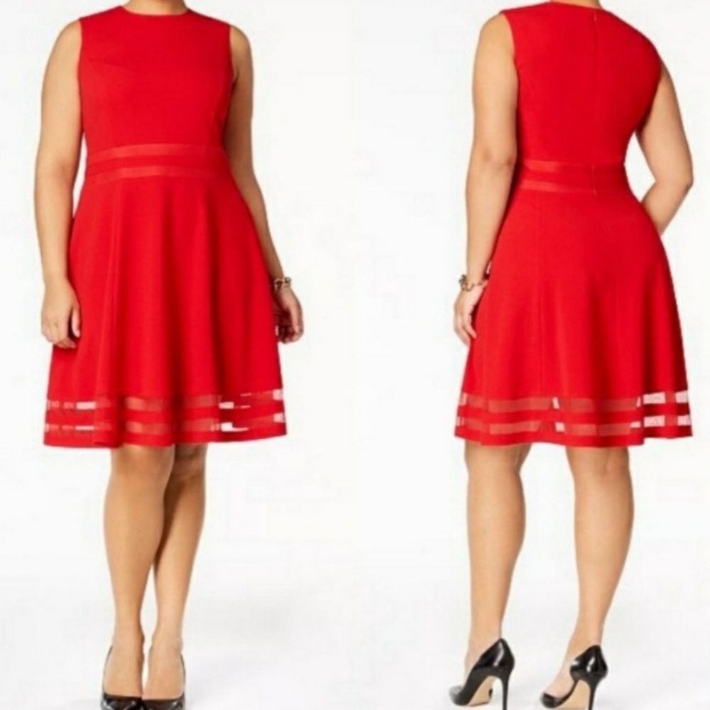 CALVIN KLEIN SLEEVELESS PLUS DRESS - Picture 2 of 10